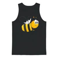 Funny Bee Unisex Tank Top - Black – 1