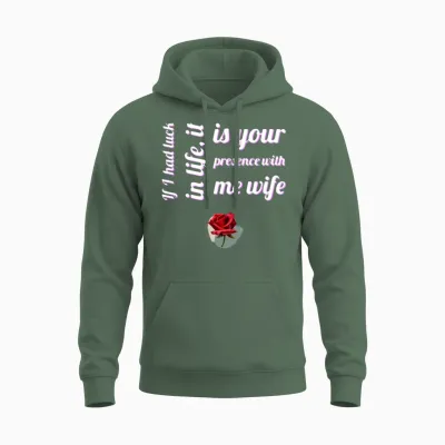 Valentine's Day Design Halima Fashion. Unisex Hoodie - Military Green