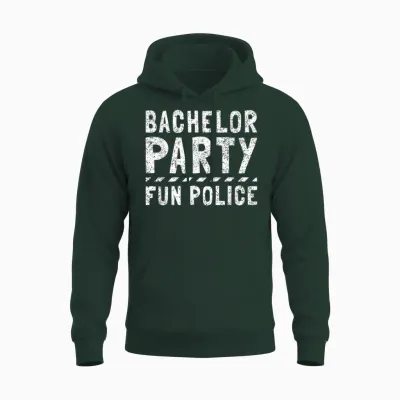 Junggesellenabschied Spaß Polizei Lustig Abgenutzt Unisex Hoodie - Forest