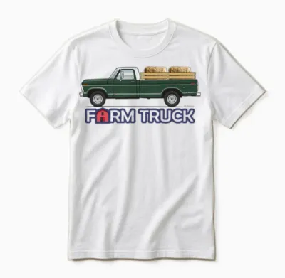 Farm Truck Mallard Green Unisex T-Shirt - White