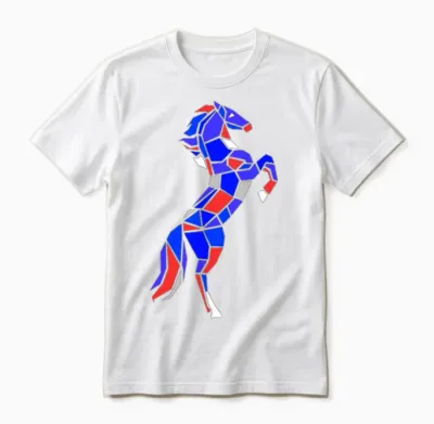 Prismatic Mosaic Horse Unisex T-Shirt - White