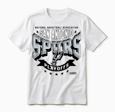 Nba Officiel 2026 Playoffs San Antonio Spurs Next Unisex T-Shirt - White