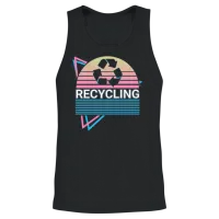 Recycling Recycle Retro Unisex Tank Top - Black – 2