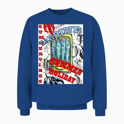 Sardines Summer Wallpaper Unisex Sweatshirt - Royal