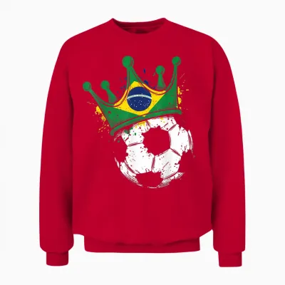 Drapeau Brésil Fantaisie Brésil Unisex Sweatshirt - Red