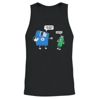 Computer Engineering Father & Son Floppy Disk Gift Unisex Tank Top - Black – 2