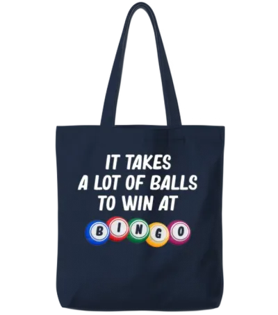 Bingo Players, Bingo, Bingo Balls Tote Bags - Navy