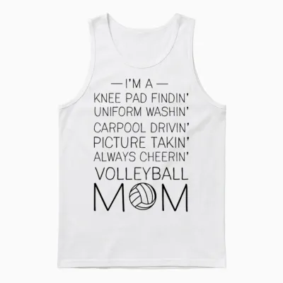 Volleyball Mom Checklist Unisex Tank Top - White
