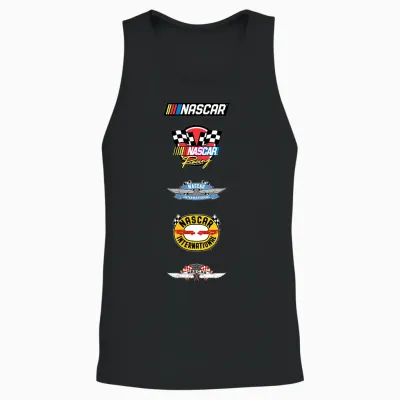 Nascar - Stacked Historical Racing Logos Unisex Tank Top - Black