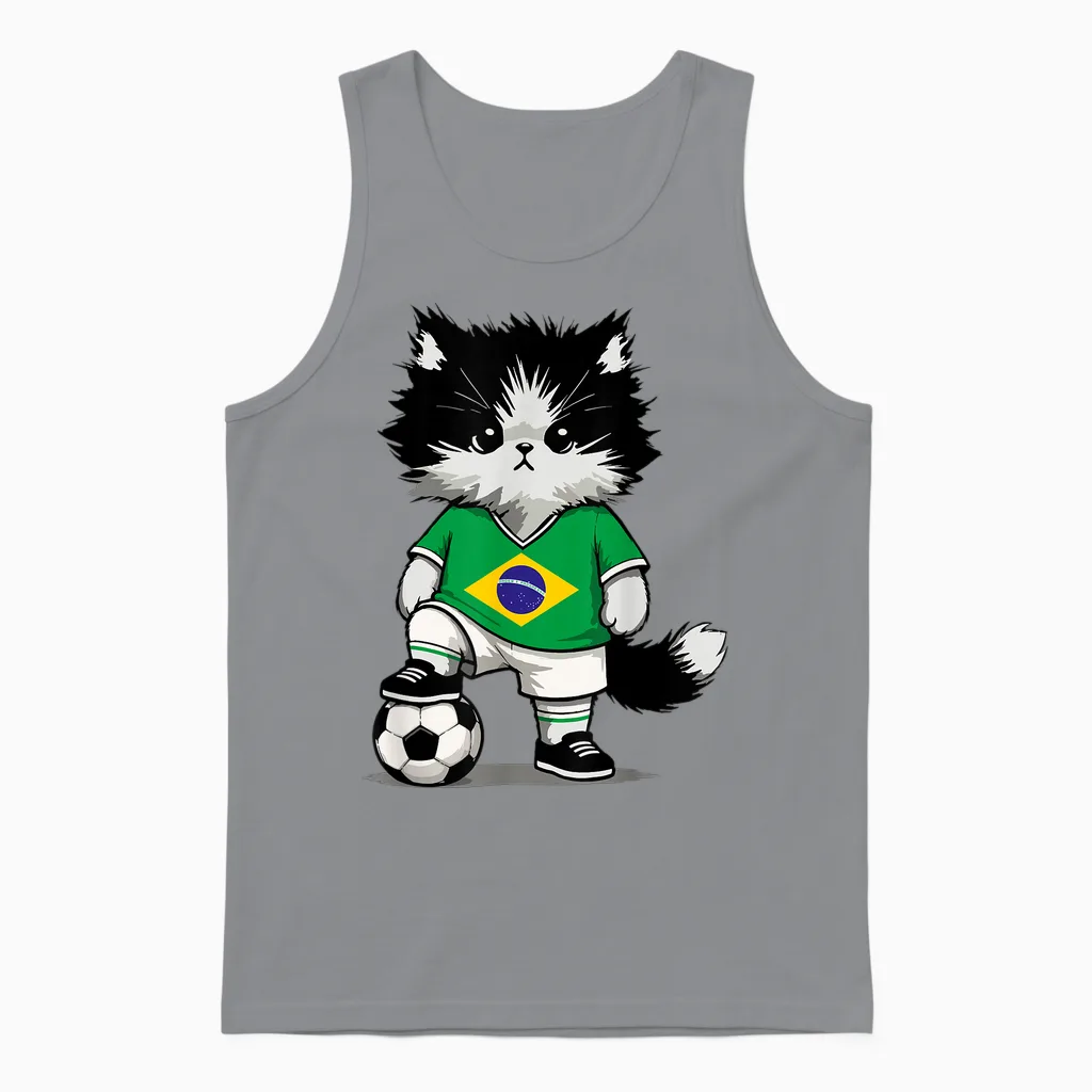 Brasilien Flagge Herren Damen Kinder Brasilien Unisex Tank Top in Sport Grey
