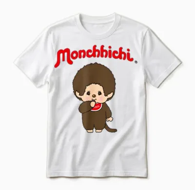 Monchhichi Cute Stance Thumbs Up Fluffy Little Guy Unisex T-Shirt - White