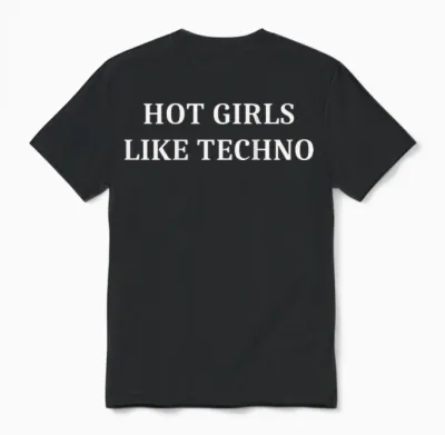 Sexy Girls Like Techno Unisex T-Shirt - Black