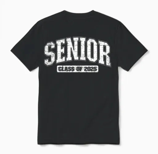 Senior 2025 Graduation Class of 2025 Senior 2025 Unisex T-Shirt in Black