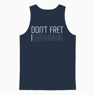 Guitar Shirt Don't Fret Unisex Tank Top - Navy