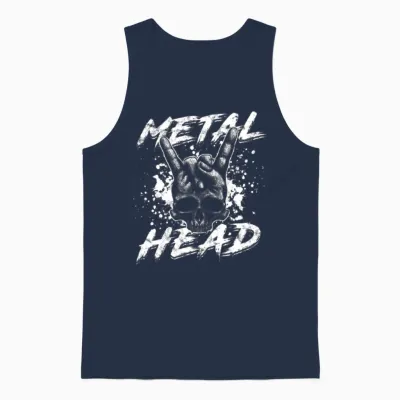 Metal Head - Metal Unisex Tank Top - Navy