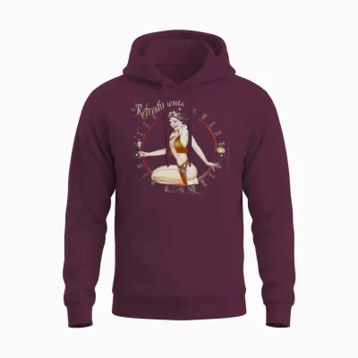Vintage Worn the Refreshments Unisex Hoodie - Maroon