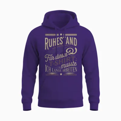 Ruhestand Für Dieses T-Shirt Musste Ich Lange Arbeiten Unisex Hoodie - Purple
