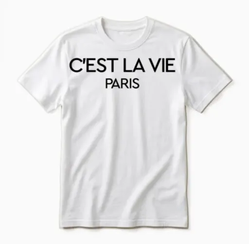 C'est La Vie Paris France Vacation That's Life Unisex T-Shirt in White
