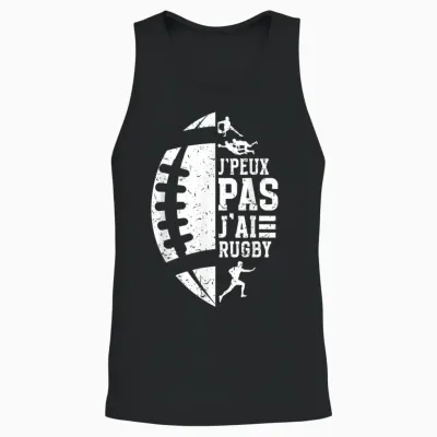 Funny Sports Rugby Player I Can't Have Rugby T-Shirt, Black, S Unisex Tank Top - Black