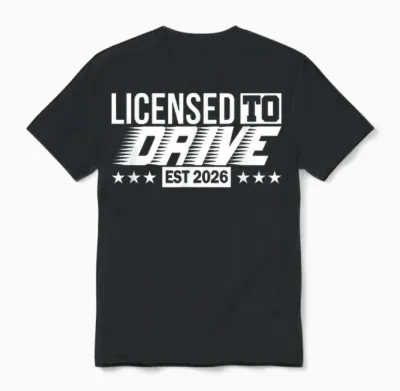Driving Licence Test Passed Driving Test 2026 Unisex T-Shirt - Black