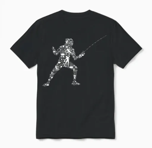 Fencing Fencing T-Shirt, Black, S Unisex T-Shirt in Black