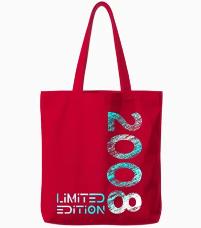 18. Geburtstag Limited Edition Jahrgang 2008 Junge Mädchen Tote Bags - Red