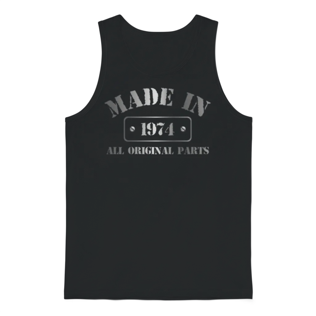 Made in 1974 Unisex Tank Top - Black