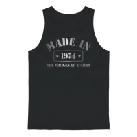 Made in 1974 Unisex Tank Top - Black – 1