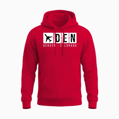 Denver Airport Code Unisex Hoodie - Red