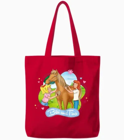 Bibi & Tina - Pferde Sommer Tote Bags - Red