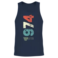 Since 1974 Year 1974 Retro 1974 Vintage 1974 Unisex Tank Top - Navy – 2