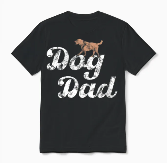 Dog Dad Unisex T-Shirt in Black