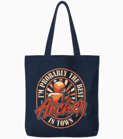 Archery Funny Tote Bags - Navy