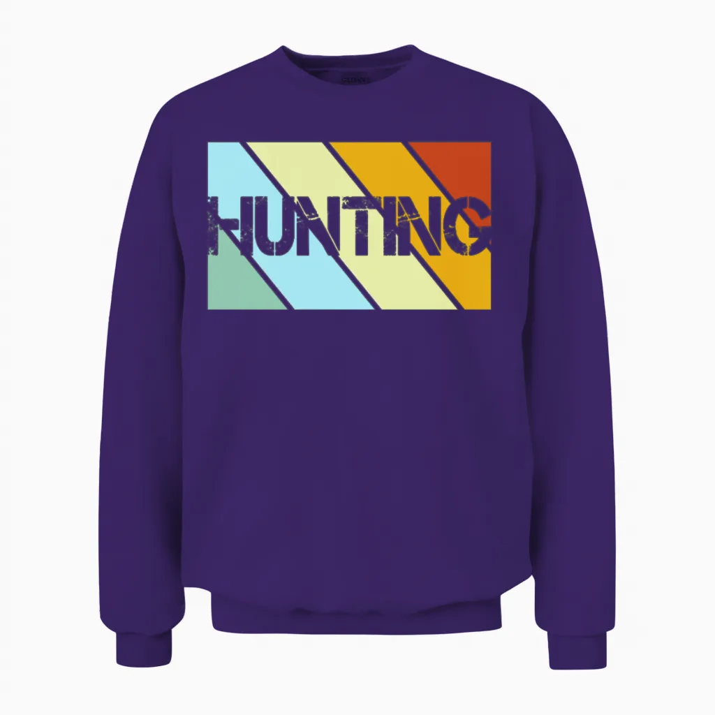 Hunting Retro Unisex Sweatshirt in Purple