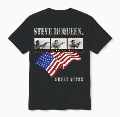 Steve Mcqueen 020 T-Shirt, Black, S Unisex T-Shirt - Black