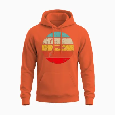 Monkey Retro Unisex Hoodie - Orange