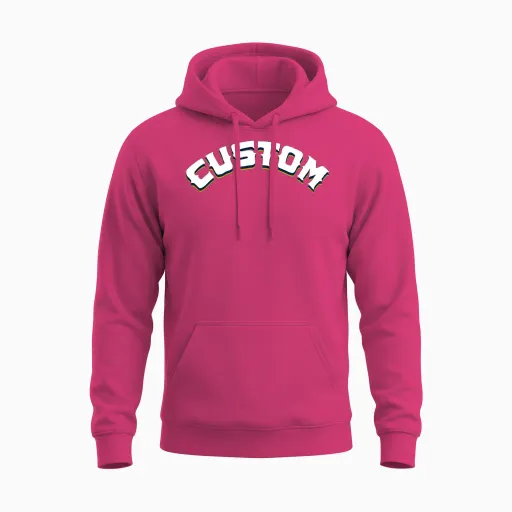 Custom Unisex Hoodie in Heliconia
