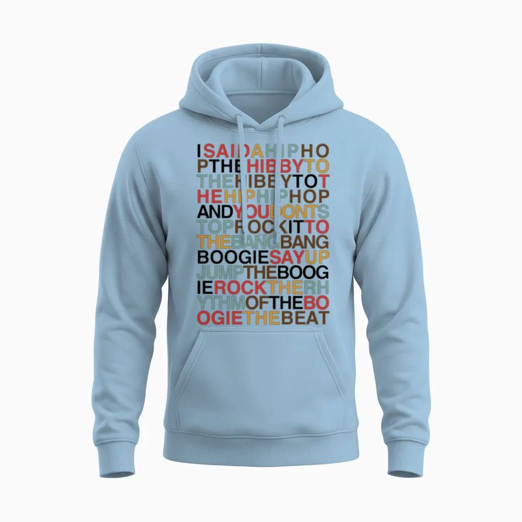 Rapper S Delight Sugarhill Gang Unisex Hoodie in Light Blue