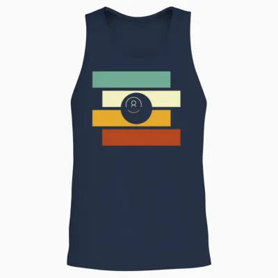 Billiards Retro Unisex Tank Top - Navy