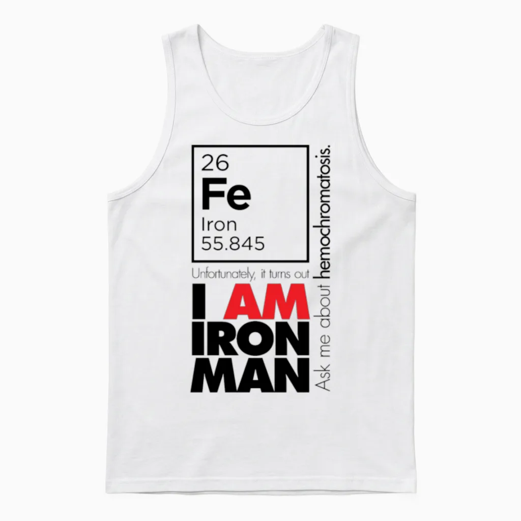 Hemochromatosis Awareness Unisex Tank Top in White