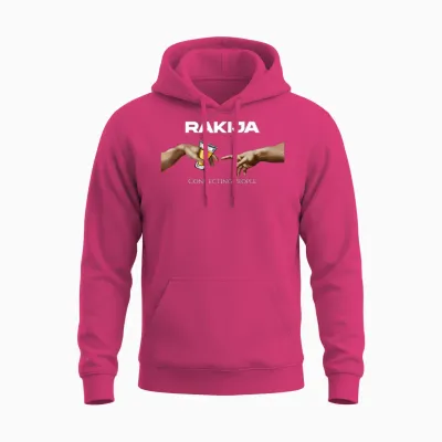 Rakija Connecting People Unisex Hoodie - Heliconia