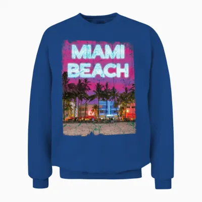 Miami 80er Retro Vaporwave Unisex Sweatshirt - Royal