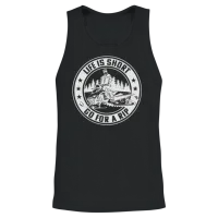 Life Is Short Go for a Rip Unisex Tank Top - Black – 2