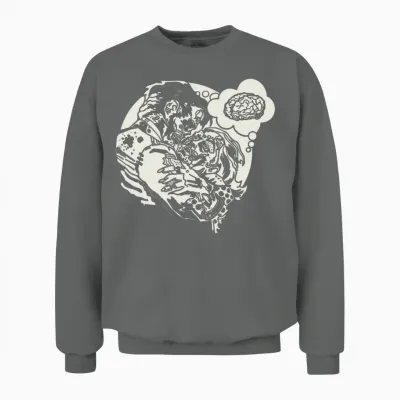 Funny Zombie Love Unisex Sweatshirt - Graphite Heather