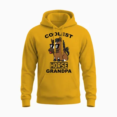 Coolest Horse Grandpa Unisex Hoodie - Gold