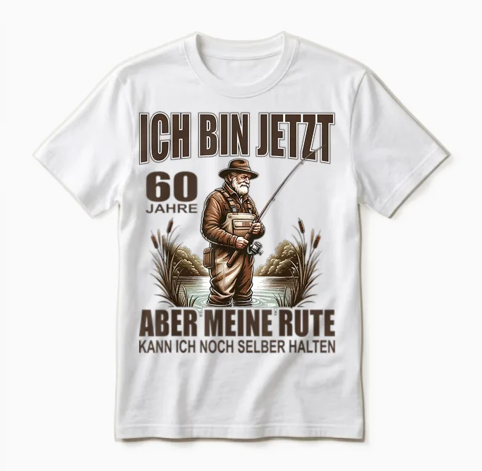 Rentner Lustiger Anglerspruch Für 60. Geburtstag Angler Unisex T-Shirt in White