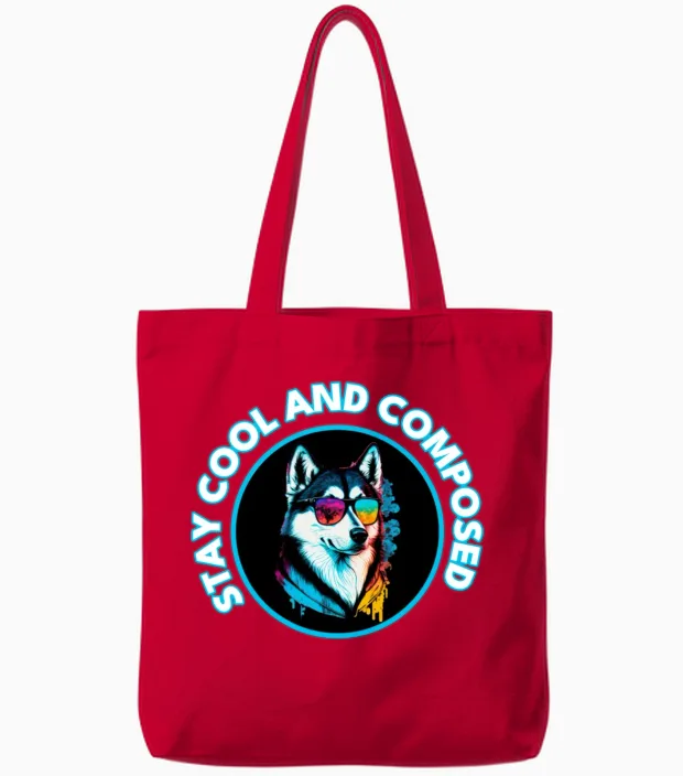 Cool Dog - Lovers Tote Bags in Red