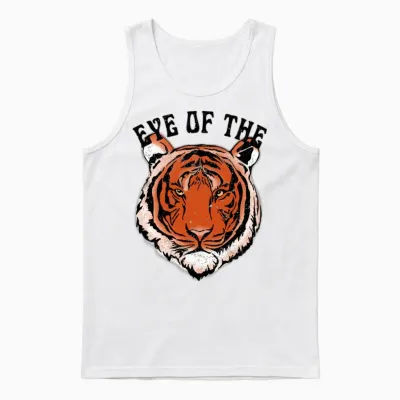 Eye of the the Tiger Retro Unisex Tank Top - White