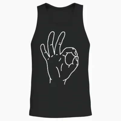 Ok Symbol Handzeichen Unisex Tank Top - Black
