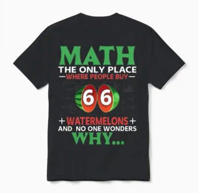 Funny Math Unisex T-Shirt - Black